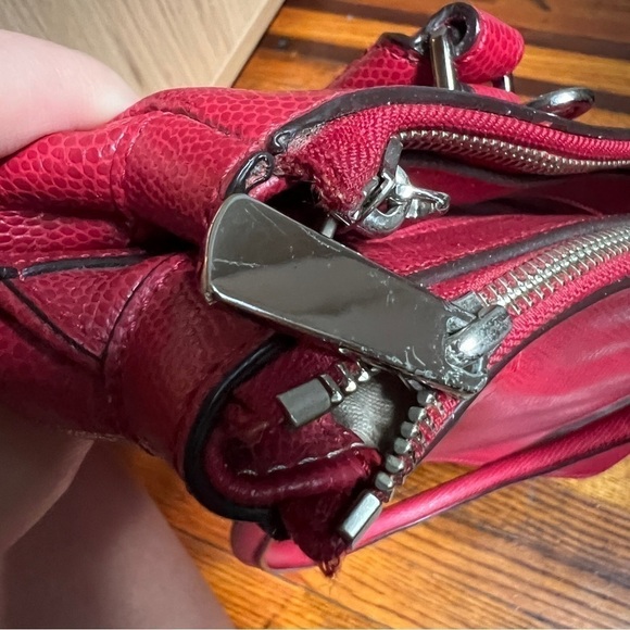 Coach Pinnacle Harper Satchel Bag with Detachable Shoulder Strap, Red Lizard - Picture 14 of 16